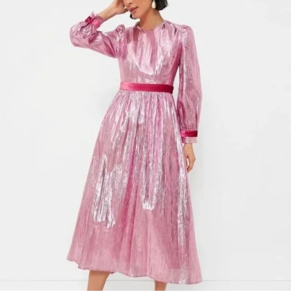 NWOT Hyacinth House Elegant Pink Metallic Dress